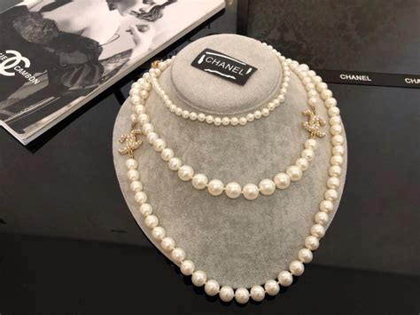 chanel pearl jewelry replica|chanel knock off necklace.